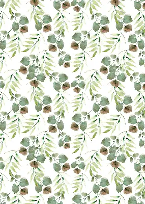 Roller blind for large window green leaves pattern