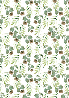 Roller blind for large window Green leaves