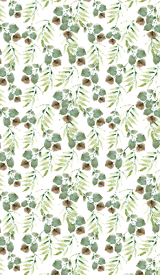 Roller blind for large window green leaves pattern