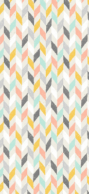 Fabric roller blind colorful herringbone pattern