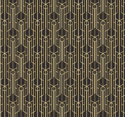 Modern roller blind in yellow pattern