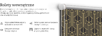 Modern roller blind in yellow pattern