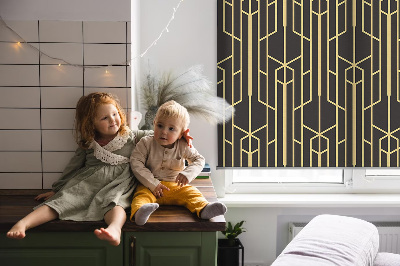 Modern roller blind in yellow pattern