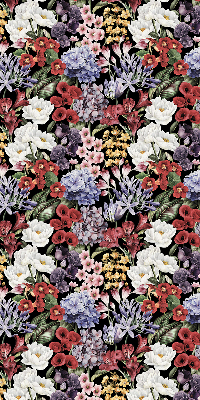 Roller blind for large window Colorful flowers