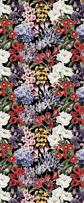 Roller blind for large window Colorful flowers