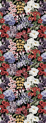Roller blind for large window Colorful flowers