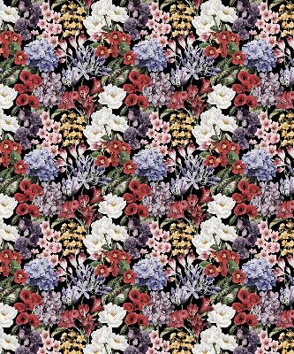 Roller blind for large window colorful flowers design