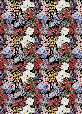 Roller blind for large window Colorful flowers