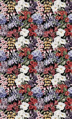 Roller blind for large window colorful flowers design