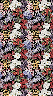 Roller blind for large window Colorful flowers