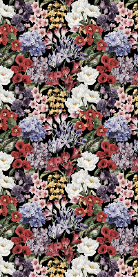 Roller blind for large window Colorful flowers
