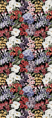 Roller blind for large window Colorful flowers