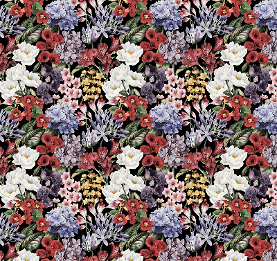 Roller blind for large window Colorful flowers