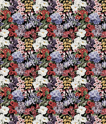 Roller blind for large window Colorful flowers
