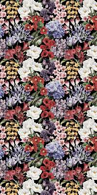 Roller blind for large window colorful flowers design