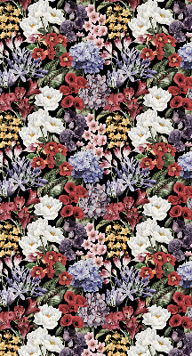 Roller blind for large window Colorful flowers