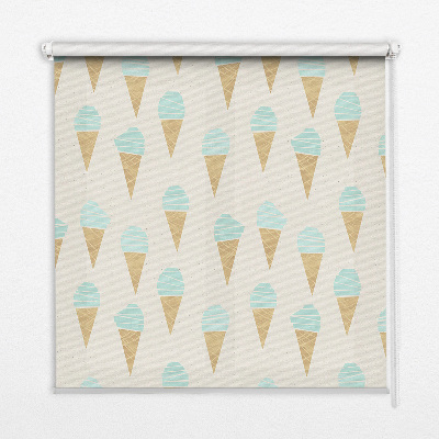 Fabric roller blind Ice cream in a cone