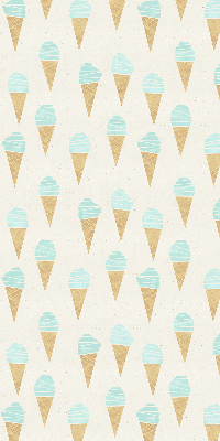 Fabric roller blind ice cream in a cone pattern
