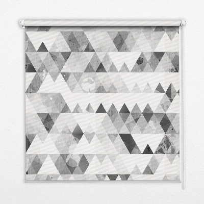 Fabric roller blind Gray triangle pattern