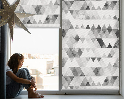 Fabric roller blind Gray triangle pattern