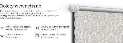 Roller blind for large window Beige pattern