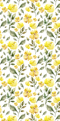 Fabric roller blind Yellow flowers
