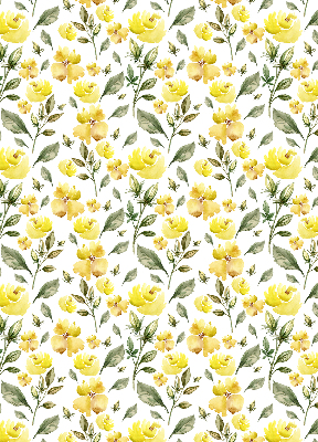 Fabric roller blind Yellow flowers