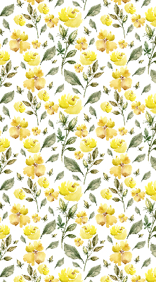 Fabric roller blind Yellow flowers