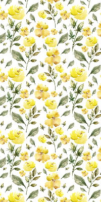 Fabric roller blind Yellow flowers