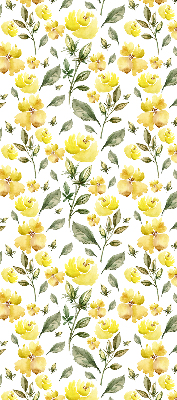Fabric roller blind Yellow flowers