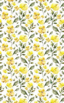 Fabric roller blind Yellow flowers