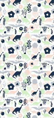 Modern roller blind Colorful dinosaurs