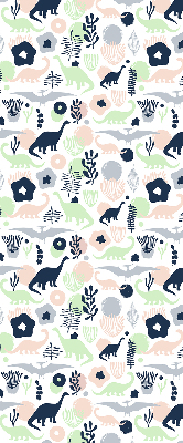 Modern roller blind Colorful dinosaurs