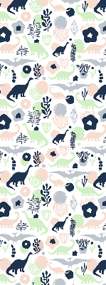 Modern roller blind Colorful dinosaurs
