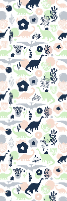 Modern roller blind Colorful dinosaurs