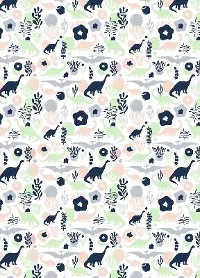 Modern roller blind with a colorful dinosaur pattern
