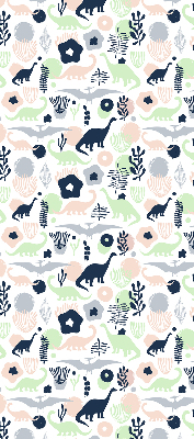 Modern roller blind Colorful dinosaurs