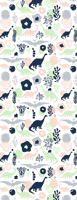 Modern roller blind Colorful dinosaurs