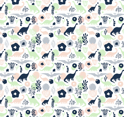 Modern roller blind Colorful dinosaurs
