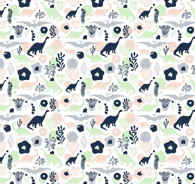 Modern roller blind with a colorful dinosaur pattern