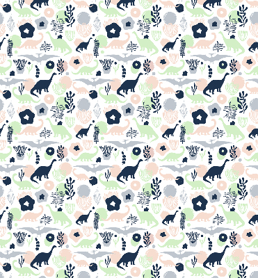 Modern roller blind Colorful dinosaurs