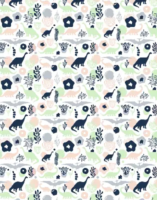 Modern roller blind with a colorful dinosaur pattern