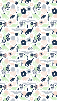 Modern roller blind Colorful dinosaurs