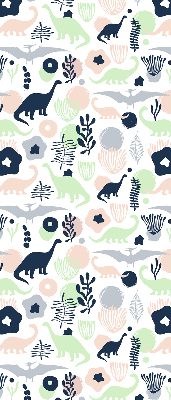 Modern roller blind Colorful dinosaurs