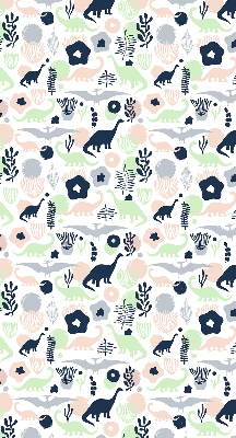 Modern roller blind Colorful dinosaurs