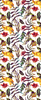 Roller blind for large window Colorful flowers