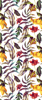Roller blind for large window Colorful flowers