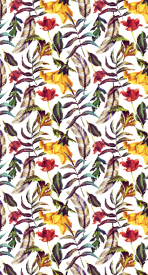 Roller blind for large window Colorful flowers