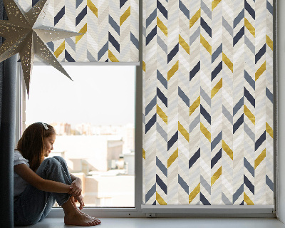 Fabric roller blind Colorful herringbone