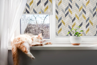 Fabric roller blind Colorful herringbone